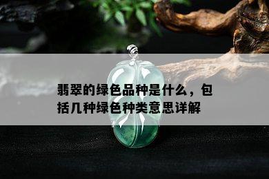 翡翠的绿色品种是什么，包括几种绿色种类意思详解