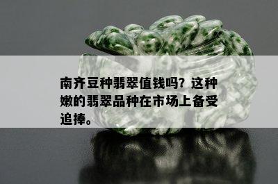 南齐豆种翡翠值钱吗？这种嫩的翡翠品种在市场上备受追捧。