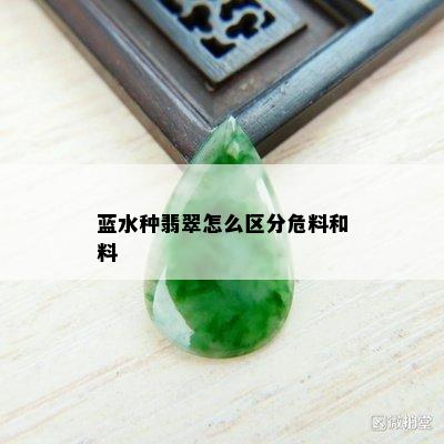 蓝水种翡翠怎么区分危料和料