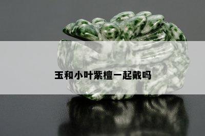 玉和小叶紫檀一起戴吗