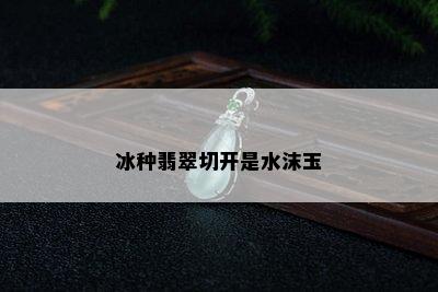 冰种翡翠切开是水沫玉