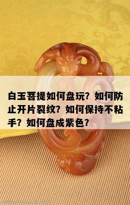 白玉菩提如何盘玩？如何防止开片裂纹？如何保持不粘手？如何盘成紫色？