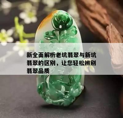 新全面解析老坑翡翠与新坑翡翠的区别，让您轻松辨别翡翠品质