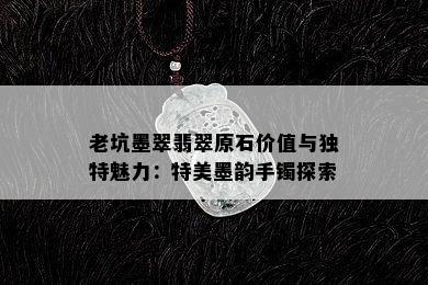 老坑墨翠翡翠原石价值与独特魅力：特美墨韵手镯探索