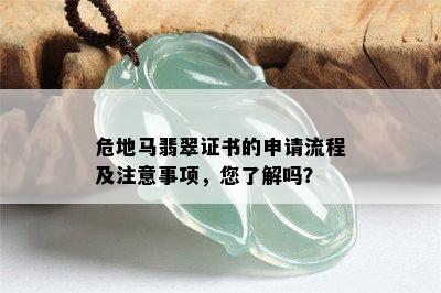 危地马翡翠证书的申请流程及注意事项，您了解吗？