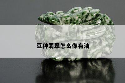 豆种翡翠怎么像有油