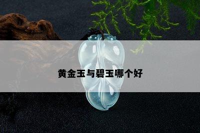 黄金玉与碧玉哪个好