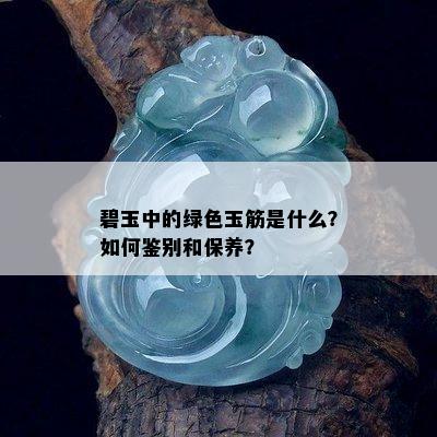 碧玉中的绿色玉筋是什么？如何鉴别和保养？