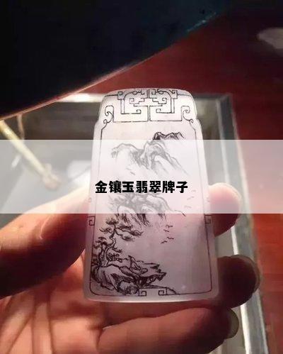 金镶玉翡翠牌子