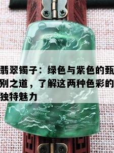 翡翠镯子：绿色与紫色的甄别之道，了解这两种色彩的独特魅力