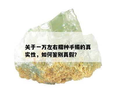 关于一万左右糯种手镯的真实性，如何鉴别真假？