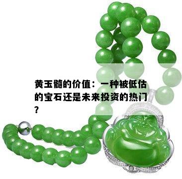 黄玉髓的价值：一种被低估的宝石还是未来投资的热门？