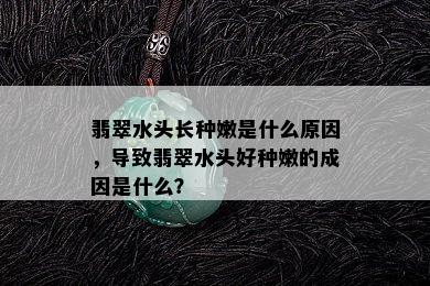 翡翠水头长种嫩是什么原因，导致翡翠水头好种嫩的成因是什么？