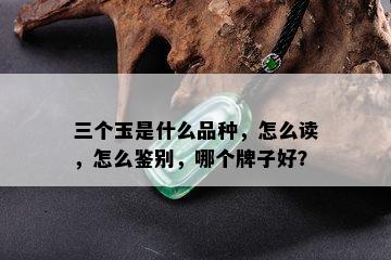 三个玉是什么品种，怎么读，怎么鉴别，哪个牌子好？