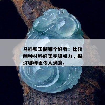 马料和玉髓哪个好看：比较两种材料的美学吸引力，探讨哪种更令人满意。