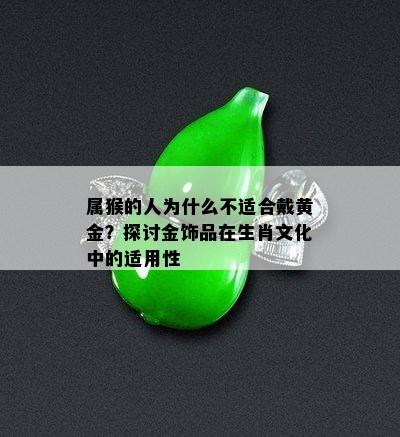 属猴的人为什么不适合戴黄金？探讨金饰品在生肖文化中的适用性