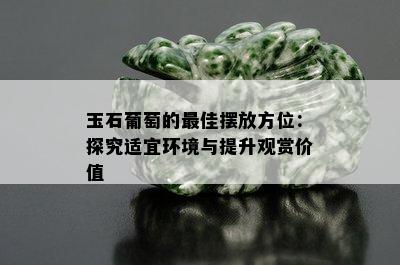 玉石葡萄的更佳摆放方位：探究适宜环境与提升观赏价值