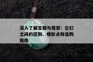 深入了解玉髓与翡翠：它们之间的区别、相似点和选购指南