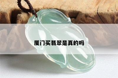 厦门买翡翠是真的吗