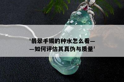 '翡翠手镯的种水怎么看——如何评估其真伪与质量'