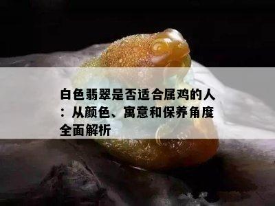 白色翡翠是否适合属鸡的人：从颜色、寓意和保养角度全面解析