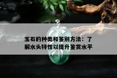 玉石的种类和鉴别方法：了解水头特性以提升鉴赏水平