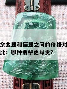 佘太翠和缅翠之间的价格对比：哪种翡翠更昂贵？