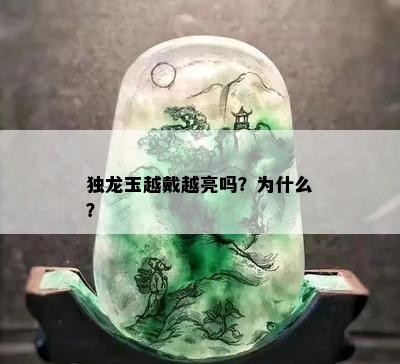 独龙玉越戴越亮吗？为什么？