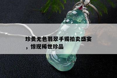 珍贵无色翡翠手镯拍卖盛宴，惊现稀世珍品