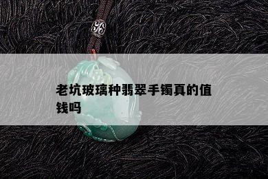 老坑玻璃种翡翠手镯真的值钱吗