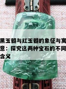 黑玉髓与红玉髓的象征与寓意：探究这两种宝石的不同含义