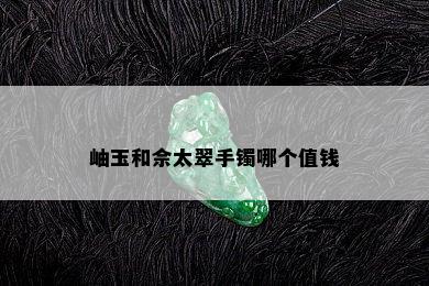 岫玉和佘太翠手镯哪个值钱