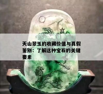 天山翠玉的收藏价值与真假鉴别：了解这种宝石的关键要素