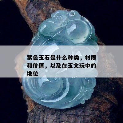 紫色玉石是什么种类，材质和价值，以及在玉文玩中的地位