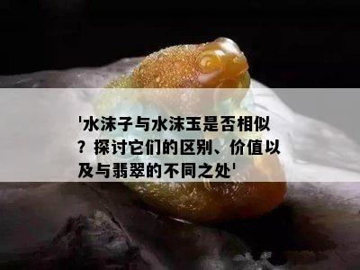 '水沫子与水沫玉是否相似？探讨它们的区别、价值以及与翡翠的不同之处'