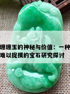 珊珊玉的神秘与价值：一种难以捉摸的宝石研究探讨