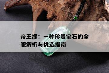 帝王绿：一种珍贵宝石的全貌解析与挑选指南