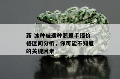 新 冰种玻璃种翡翠手镯价格区间分析，你可能不知道的关键因素