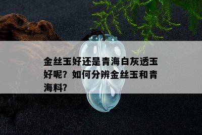 金丝玉好还是青海白灰透玉好呢？如何分辨金丝玉和青海料？