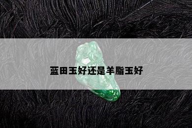 蓝田玉好还是羊脂玉好