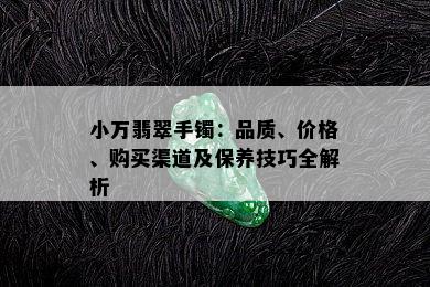 小万翡翠手镯：品质、价格、购买渠道及保养技巧全解析