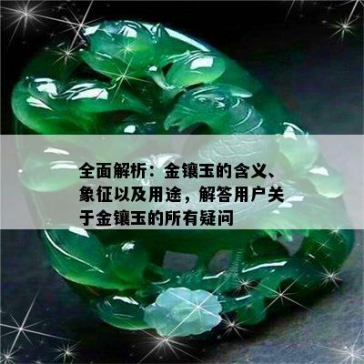 全面解析：金镶玉的含义、象征以及用途，解答用户关于金镶玉的所有疑问