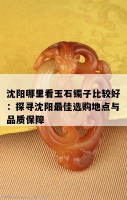 沈阳哪里看玉石镯子比较好：探寻沈阳更佳选购地点与品质保障