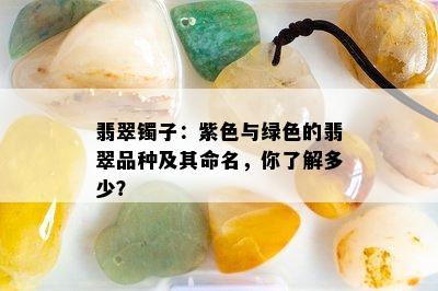 翡翠镯子：紫色与绿色的翡翠品种及其命名，你了解多少？