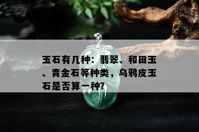 玉石有几种：翡翠、和田玉、青金石等种类，乌鸦皮玉石是否算一种？