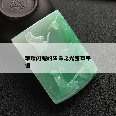 璀璨闪耀的生命之光宝石手镯