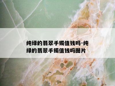 纯绿的翡翠手镯值钱吗-纯绿的翡翠手镯值钱吗图片