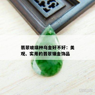 翡翠玻璃种乌金好不好：美观、实用的翡翠镶金饰品