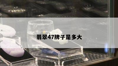 翡翠47牌子是多大