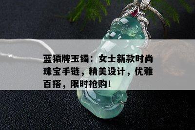 蓝猿牌玉镯：女士新款时尚珠宝手链，精美设计，优雅百搭，限时抢购！